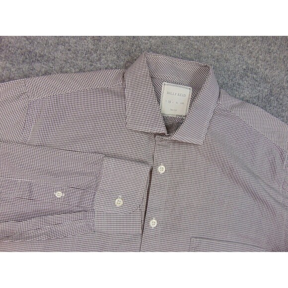 Billy Reid Shirt Mens Med Slim Cut Black White Check Long Sleeve - Picture 1 of 7